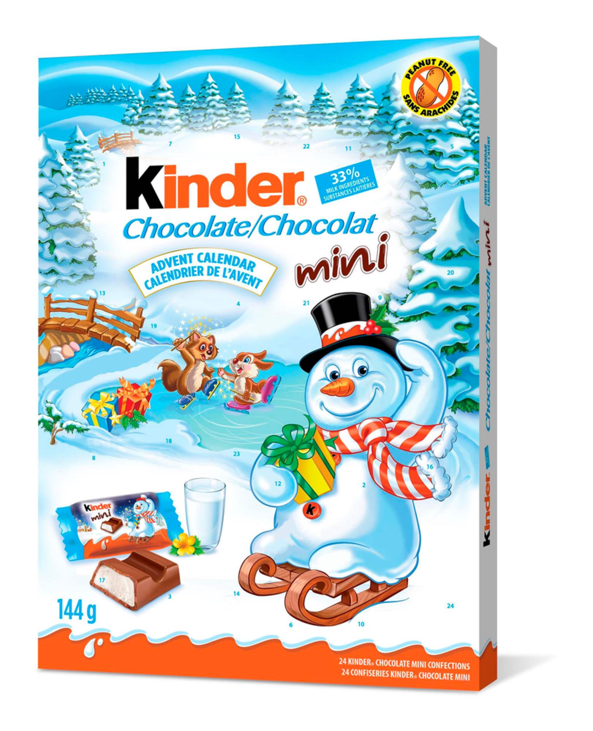 Kinder Chocolate Minis Calendar Front_Angled_Left