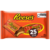Mini Reese's Peanut Butter Cups, Milk Chocolate, Orange, 390-g, 25-pk, Candy for Halloween Front_Flat