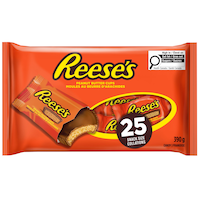 Mini moules au beurre d'arachide Reese, chocolat au lait, orange, 390 g, paq. 25 friandises pour l'Halloween Front_Flat