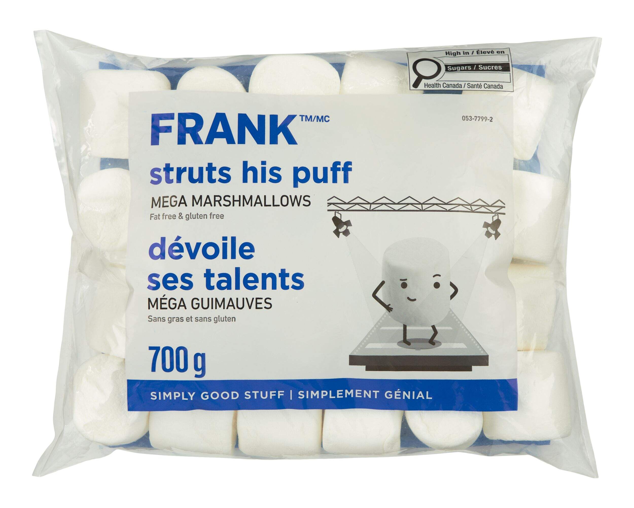 FRANK Struts His Puff Mega Marshmallows, 700-g Front_Flat