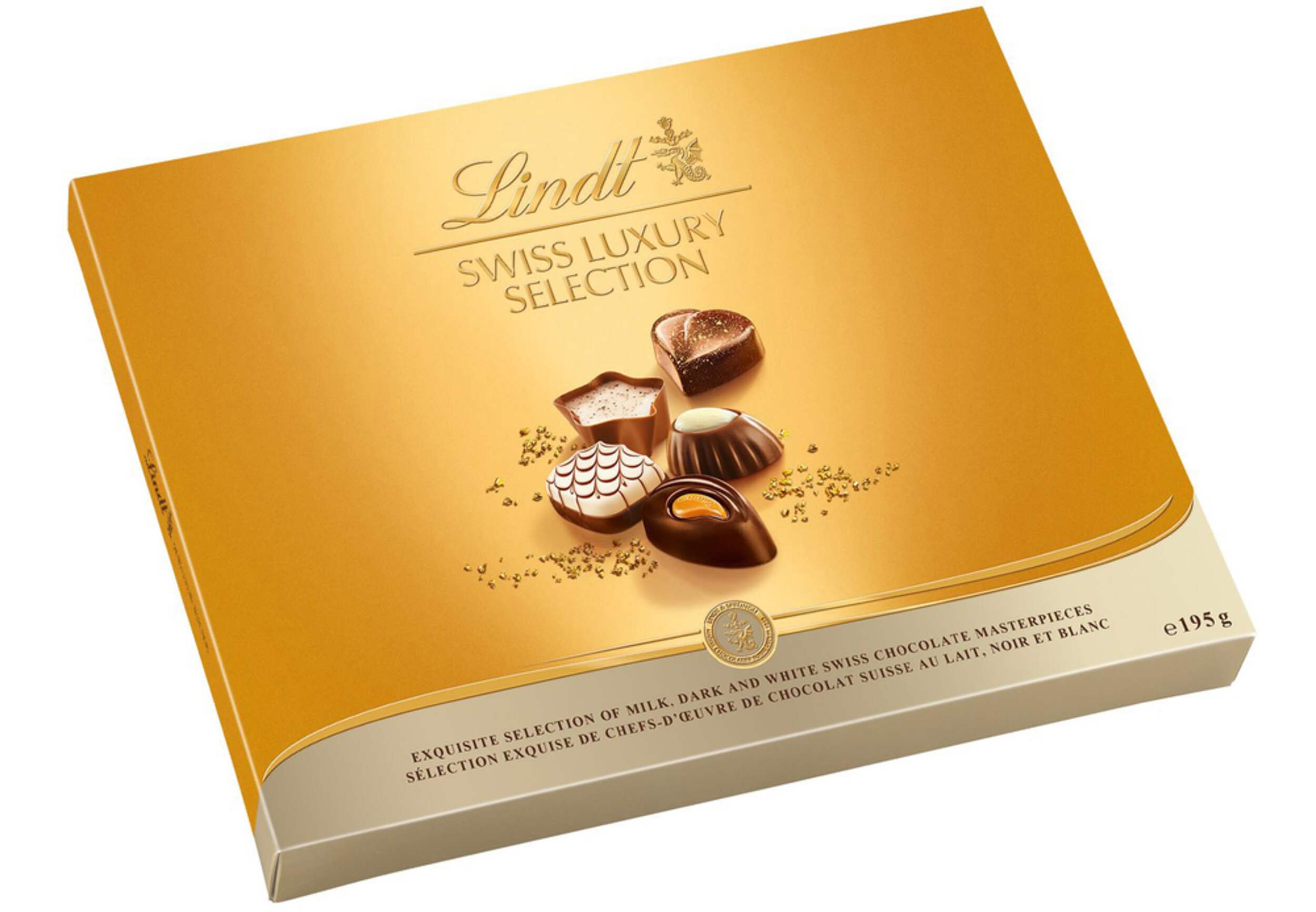 Lindt Luxury Selection Chocolates, 195-g Overhead_Plunge