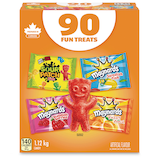 Maynards Assorted Mini Swedish Berries/Swedish Fish/Sour Patch Kids/Fuzzy Peach, Variety Pack, Multi-Coloured, 1.12-kg, 90-pk, Candy for Halloween Front_Flat
