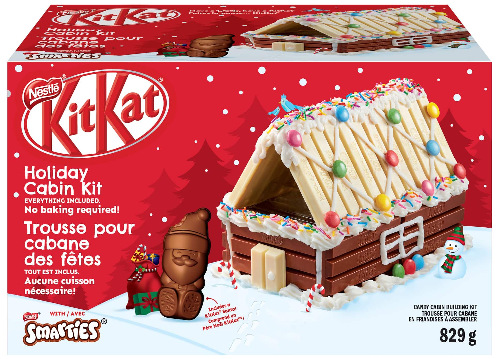 Nestle Kit Kat Holiday - Cabane en bûche de Noël, à construire, 829 g
