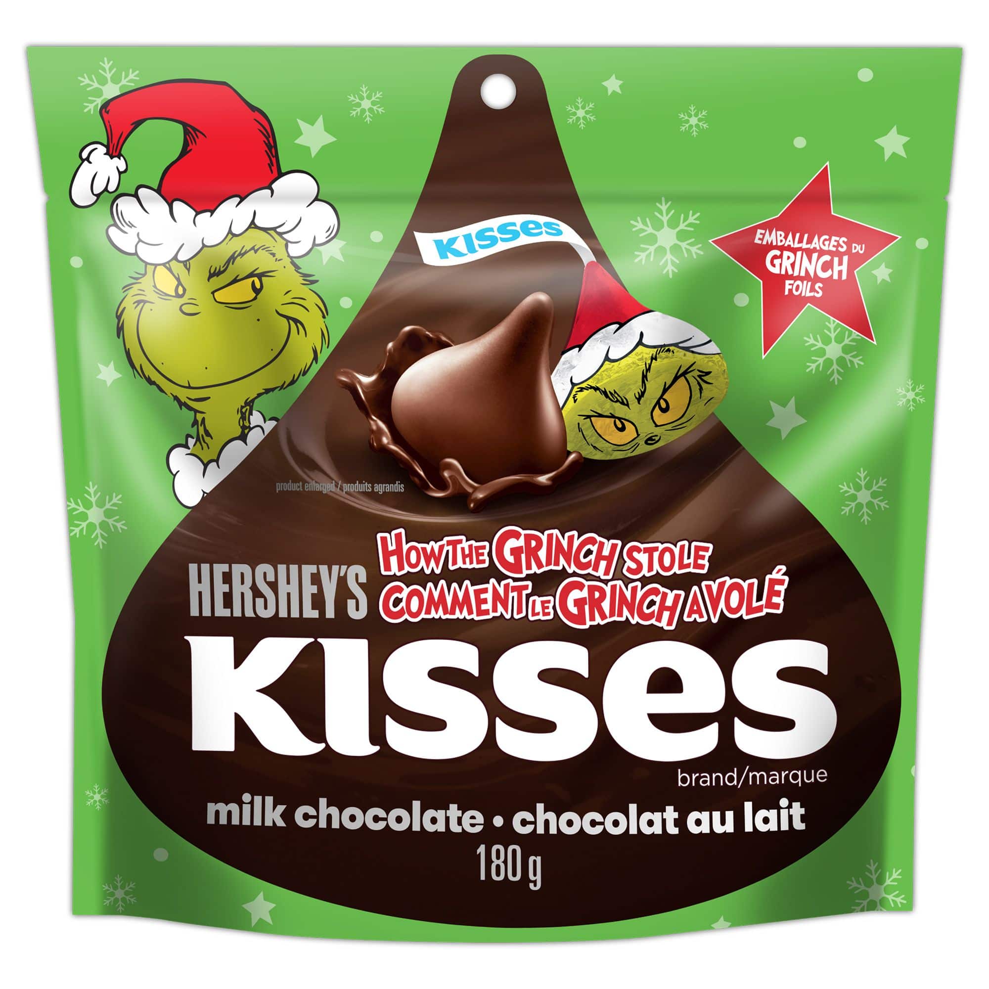 Hershey's Milk Chocolate Grinch Kisses, 180-g | Party City