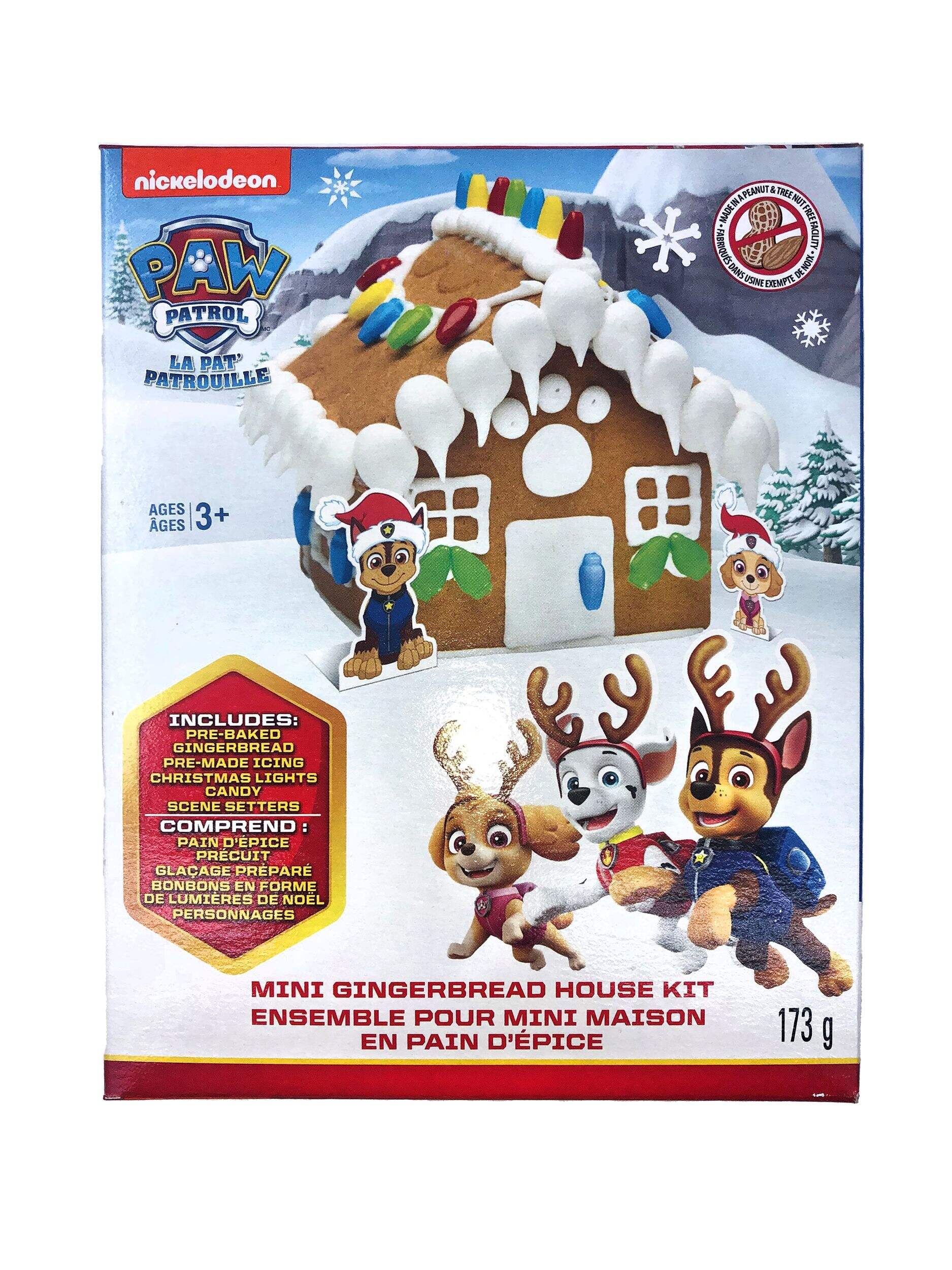 Nickelodeon Paw Patrol - Maison en pain d'épices de Noël, à contruire, 173 g Front_Flat