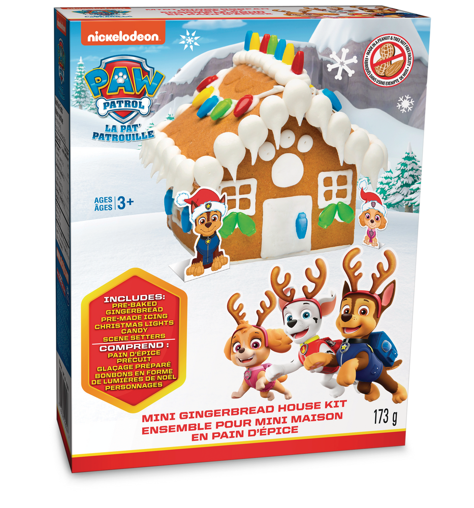 Nickelodeon Paw Patrol Mini Holiday Gingerbread House Kit, 173g