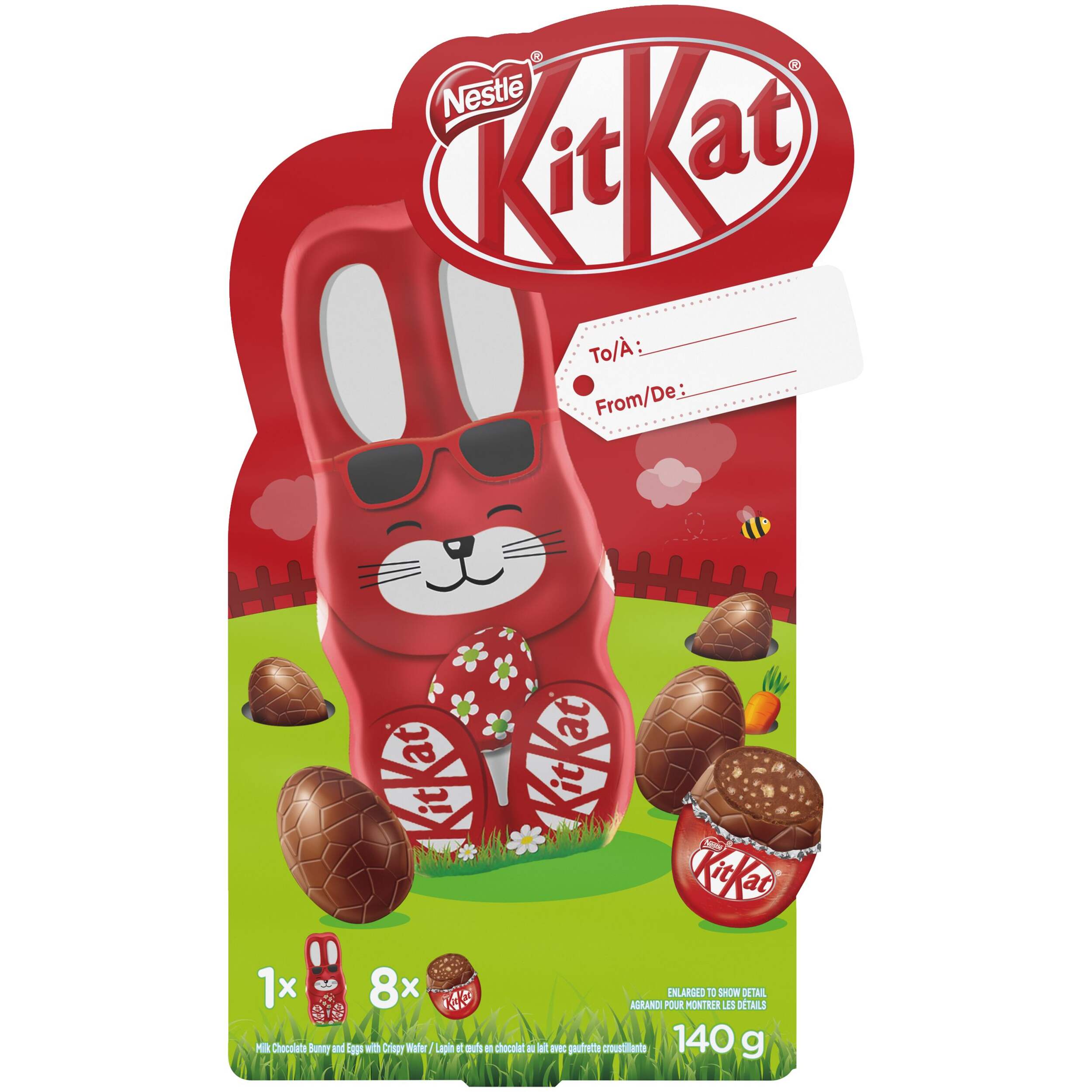 KitKat Milk Chocolate Easter Bunny Gift Pack, 140-g Front_Flat