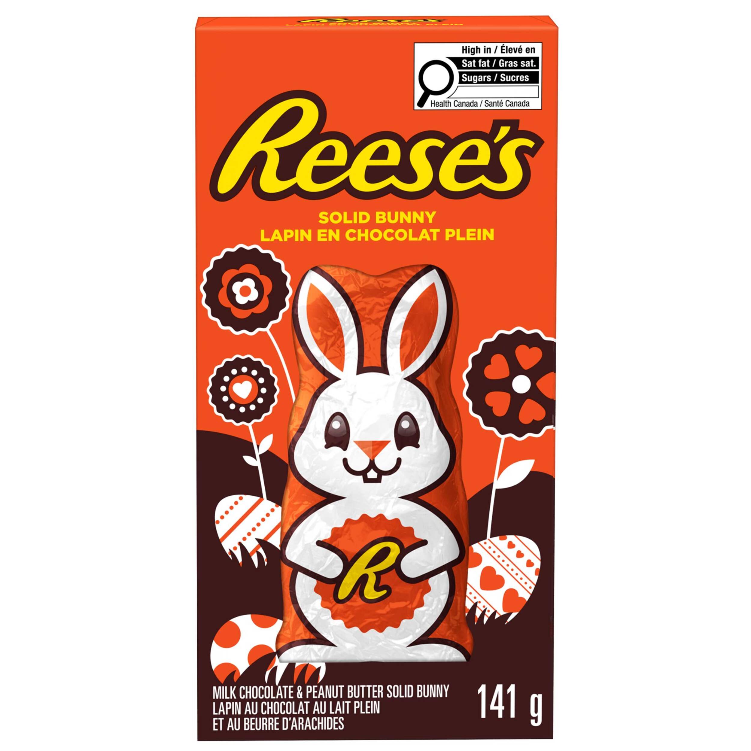 Lapin plein chocolat au lait au beurre d'arachide Reese, 141 g Front_Flat