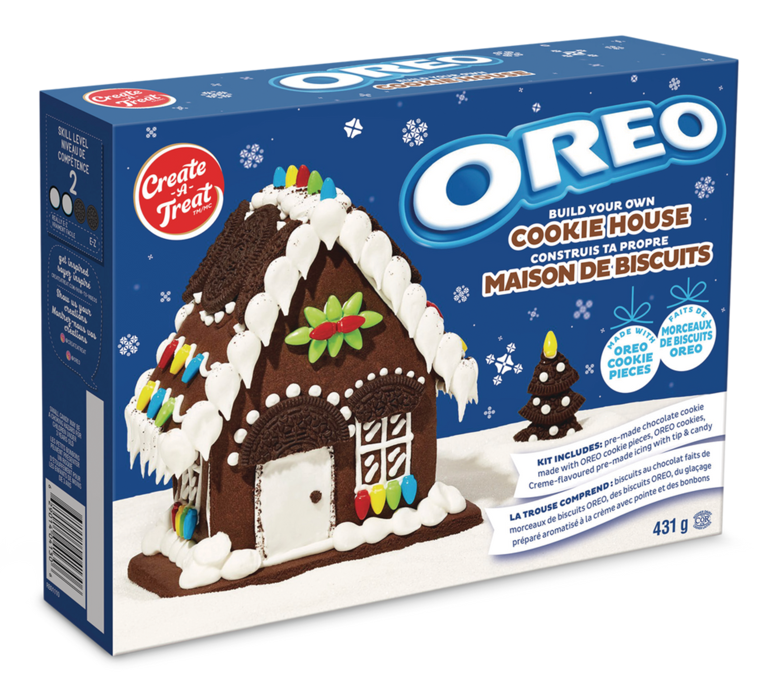 Trousse pour maison en biscuit aux Oreo Create-A-Treat prêt à assembler, 431 g Front_Angled_Right