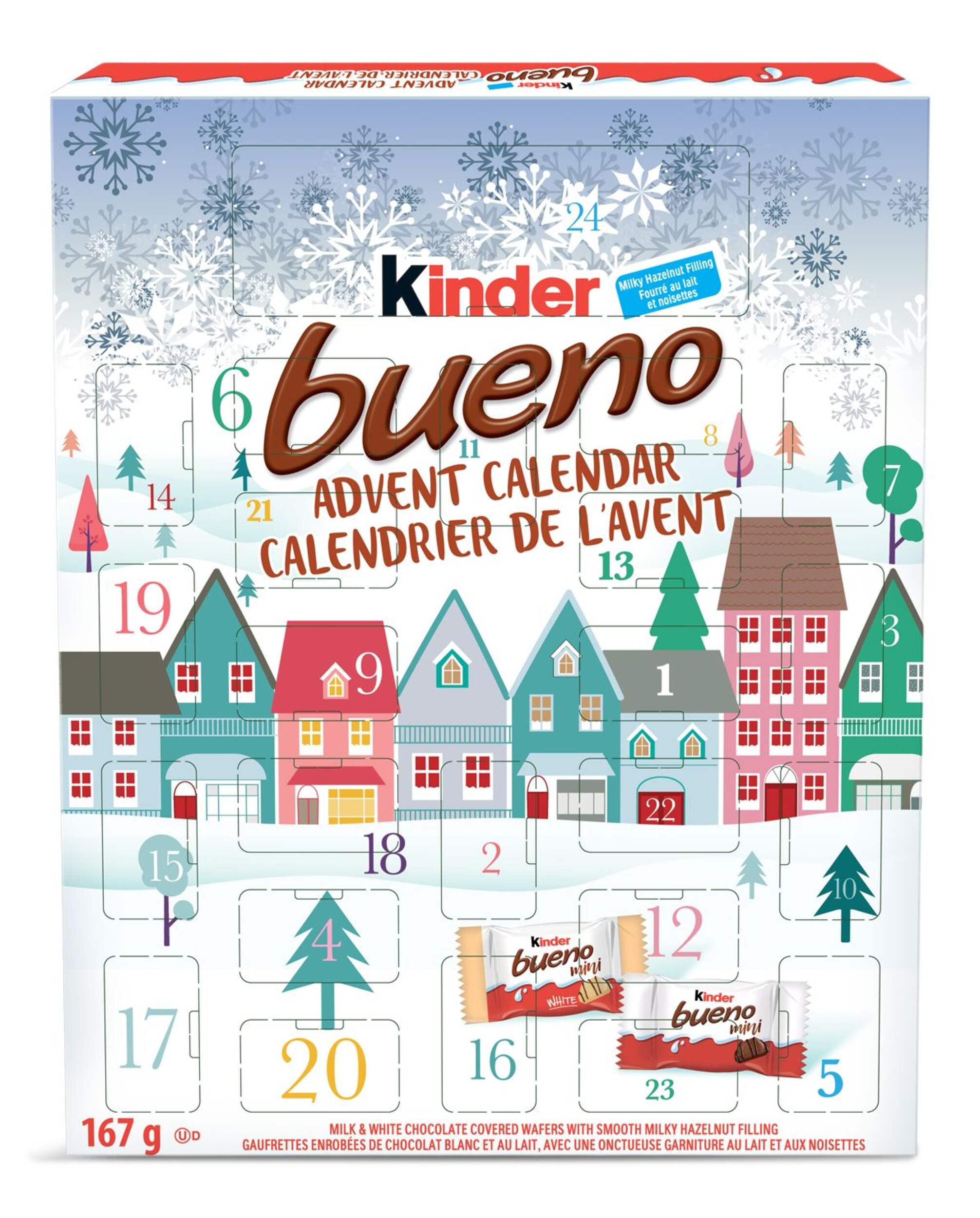 Calendrier de l'avent Kinder Bueno, 24 surprises, 167 g Front_Elevated