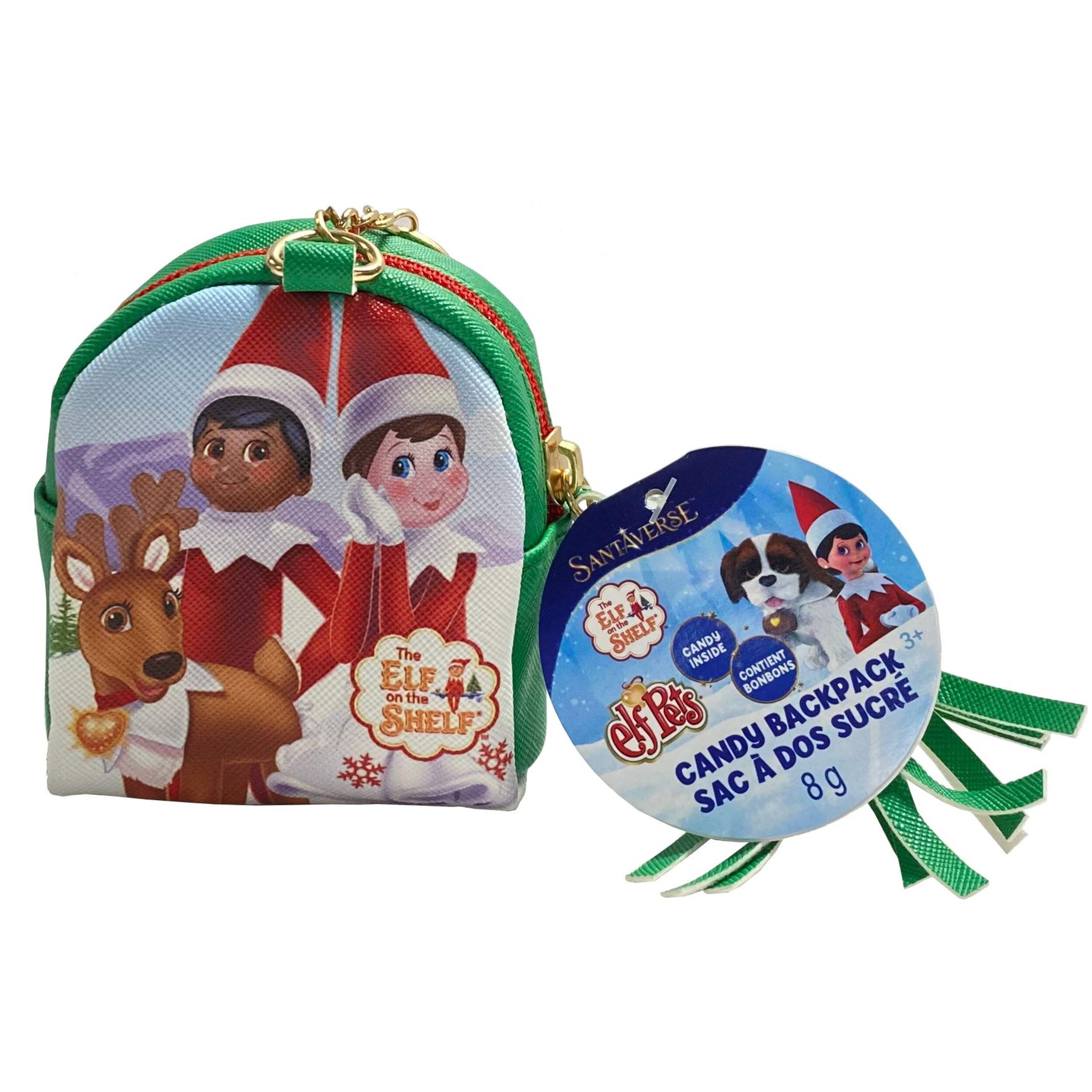 Mini sac à dos Elf on the Shelf avec bonbons, 8 g, 3 ans et plus Front_Elevated