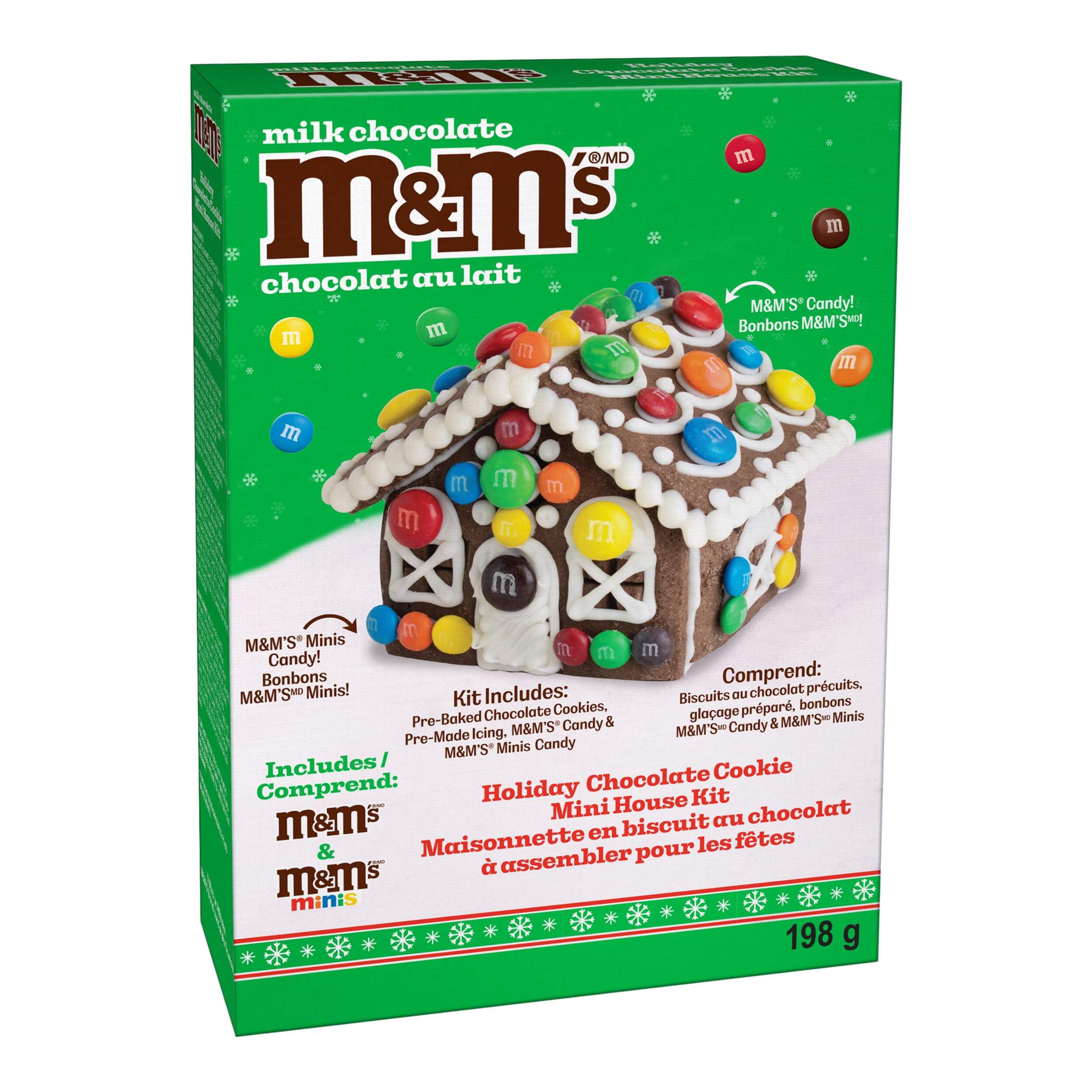 Trousse de décoration de maison de biscuits au chocolat M & M, 788 g Front_Angled_Right