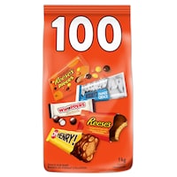 Assortiment de mini Reeses/Hershey/Whoppers/Oh Henry, couleurs variées, 1 kg, paq. 100 friandises pour l'Halloween