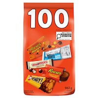 Assortiment de mini Reeses/Hershey/Whoppers/Oh Henry, couleurs variées, 1 kg, paq. 100 friandises pour l'Halloween