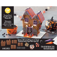 Wilton Ready-to-Build Cookie Haunted House Kit, Chocolate, Brown, 770-g, 100-pk, Cookie for Halloween Front_Flat