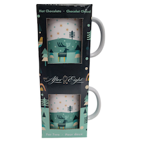 Nestle Hot Chocolate Mix Holiday Mugs Gift Set, Assorted Flavours, 2-pk Front_Flat