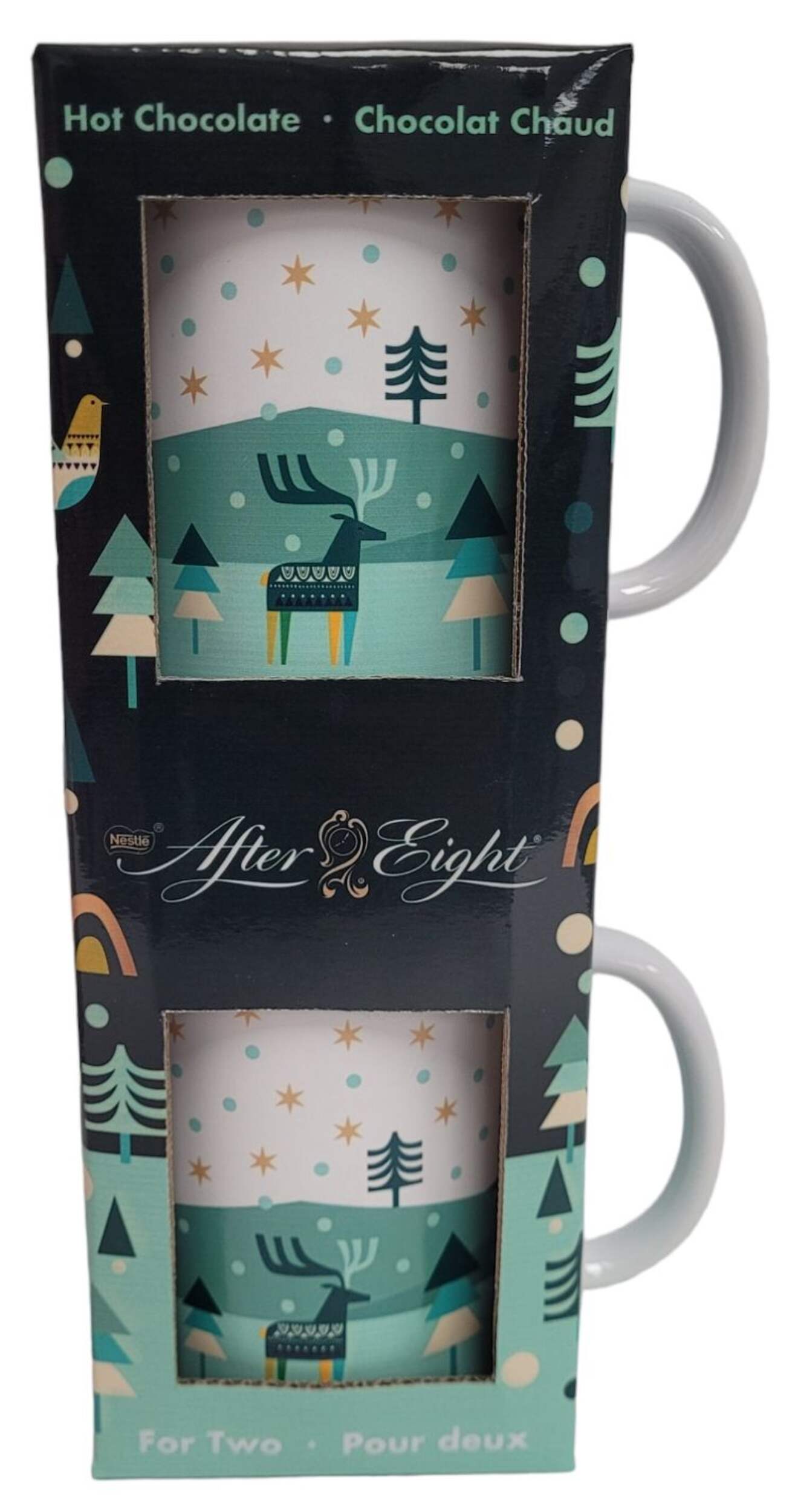 Nestle Hot Chocolate Mix Holiday Mugs Gift Set, Assorted Flavours, 2-pk Front_Flat