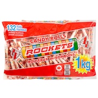 Rouleaux de bonbons Rocket, acidulé, multicolores, 1 kg, paq. 132, friandises pour l'Halloween