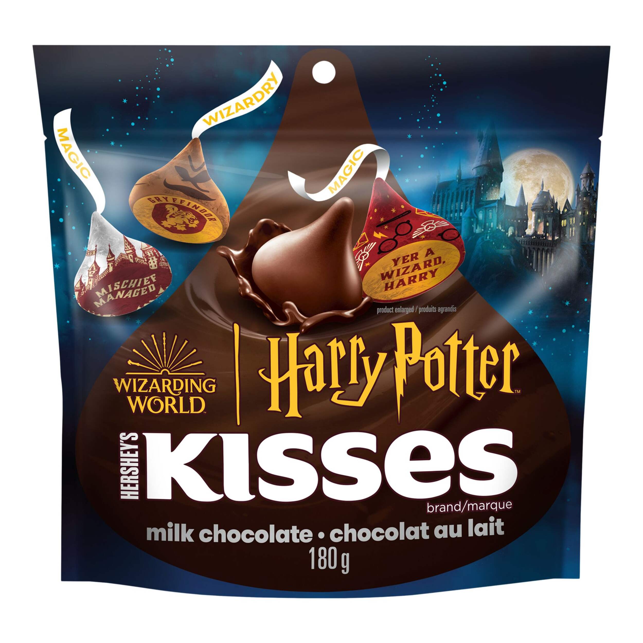 Hershey Harry Potter Milk Chocolate Kisses, Candy Treat for Halloween, 180-g Front_Flat