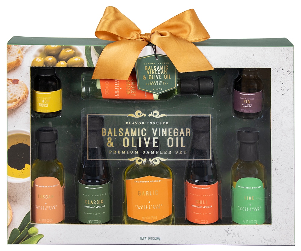 The Modern Gourmet Infused Balsamic Vinegar & Olive Oil Blends Set, 8