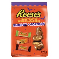 Hershey Reese's Peanut Butter Shapes, Halloween Milk Chocolate Snack-Size Candy Bars, 595-g, 35-pk Front_Flat