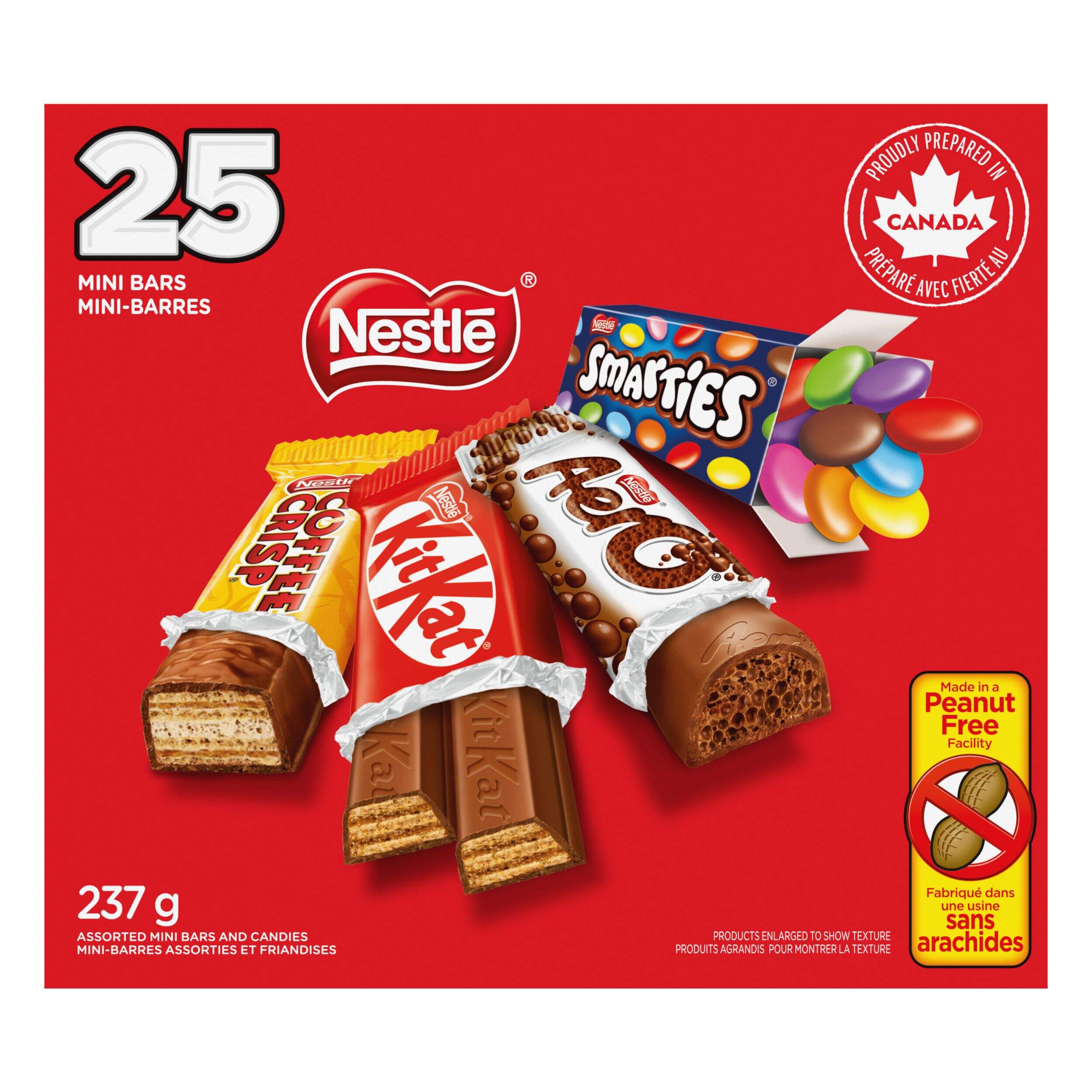Minibarres Nestlé variées, paq. 25 Front_Flat