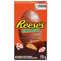 Gros oeuf de Pâques chocolat au lait et beurre arachide Reese's, 170 g Front_Elevated