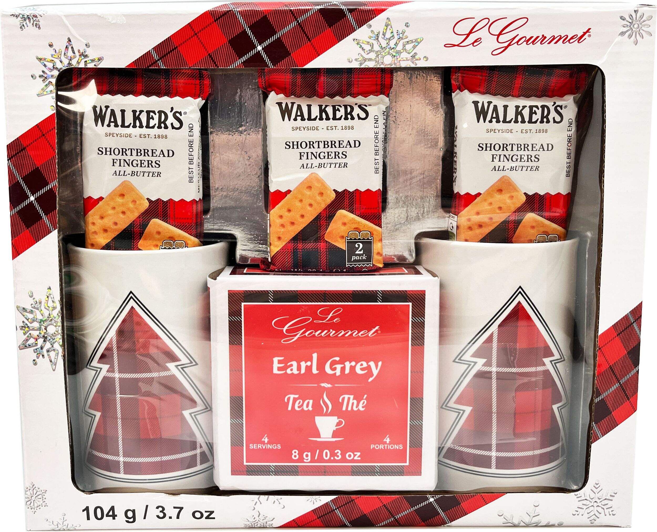 Coffret-cadeau tasses céramique Le Gourmet et biscuits Walkers Front_Flat