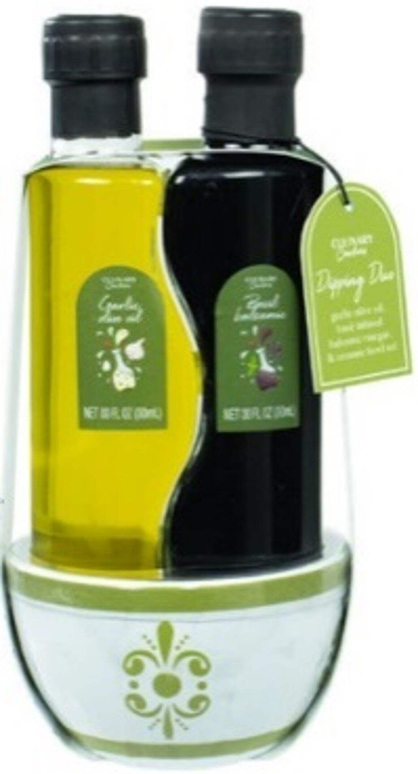 Coffret-cadeau huile olive vinaigre balsamique bol trempette Thoughtfully Front_Flat