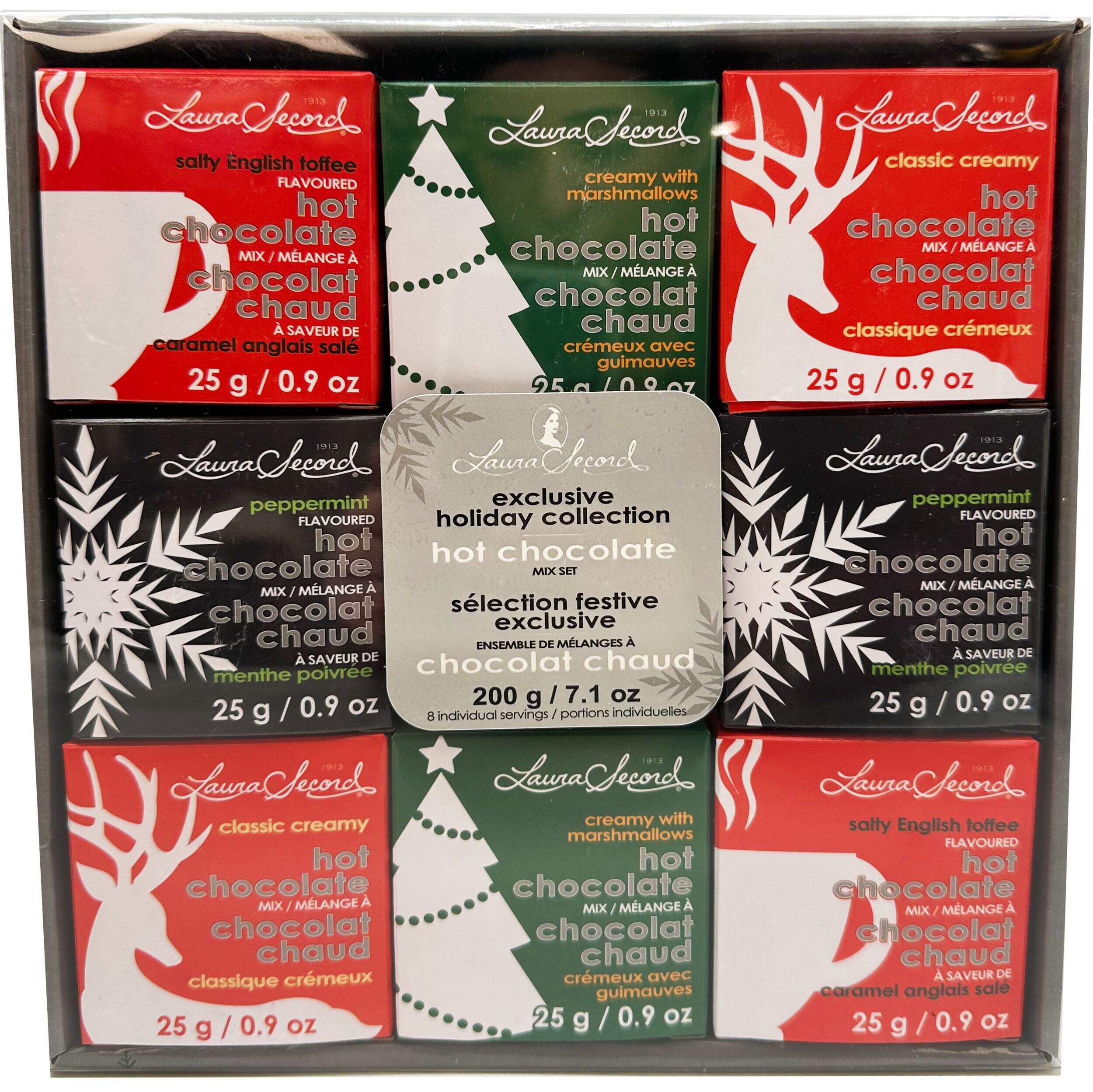 Assortiment de chocolats chauds des Fêtes Laura Secord, P8 Front_Flat