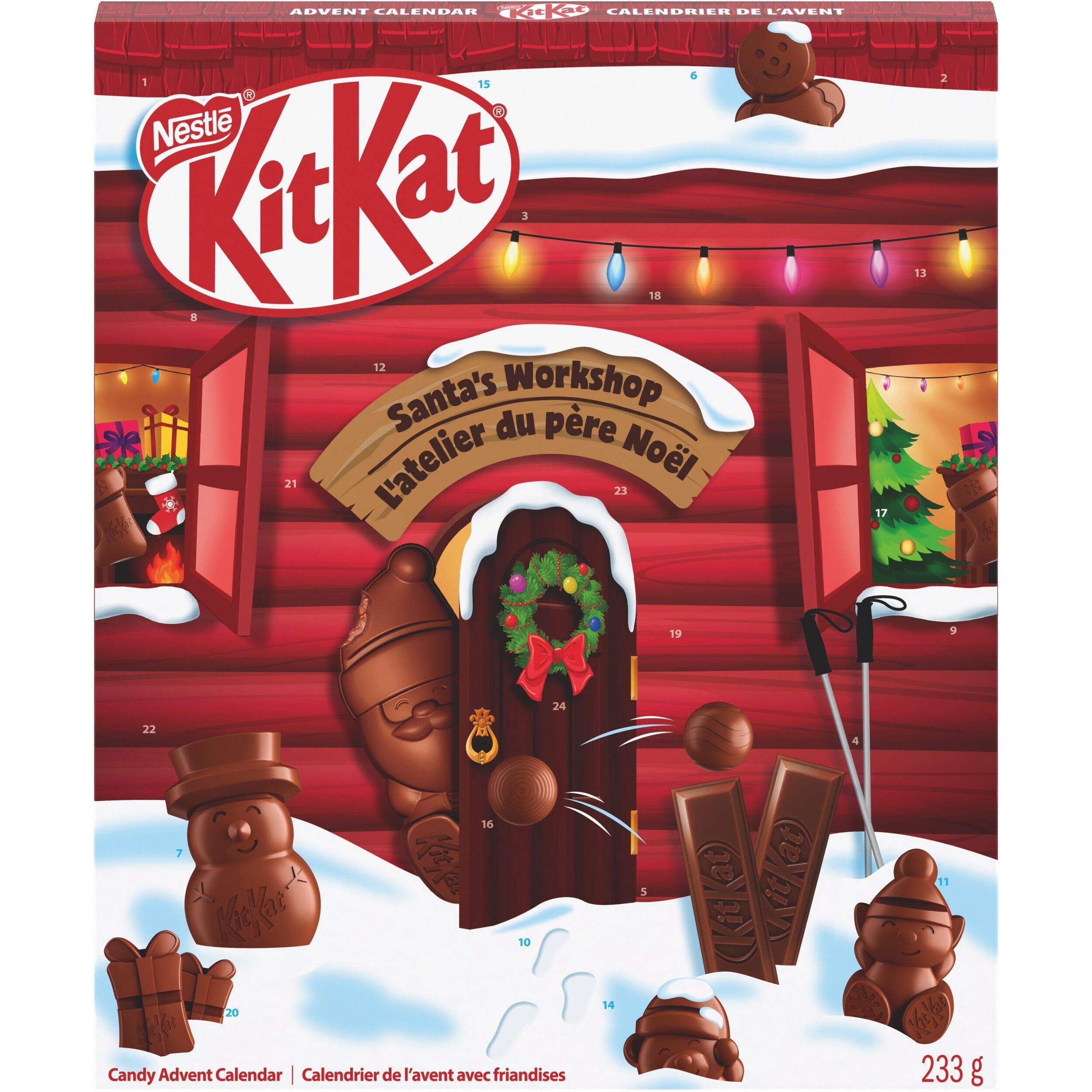 Calendrier de l'avent père Noël KitKat, 233 g Front_Flat