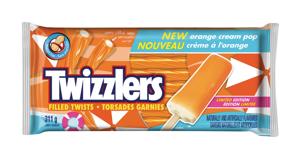 Twizzlers Orange Cream Pop Filled Licorice Twists, 311g Canadian Tire