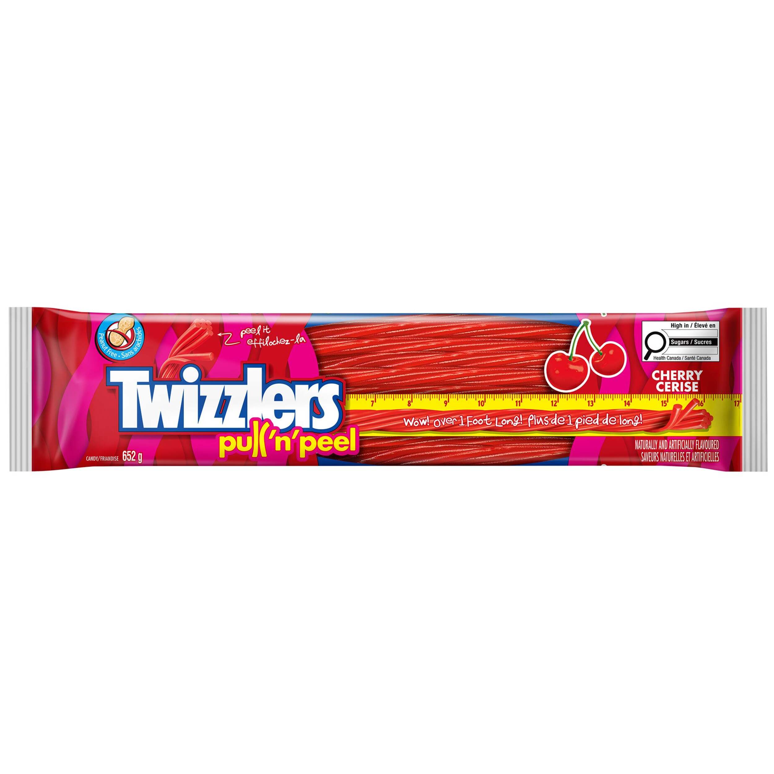 Réglisse Twizzlers, petites bouchées, cerise, 652 g Front_Flat