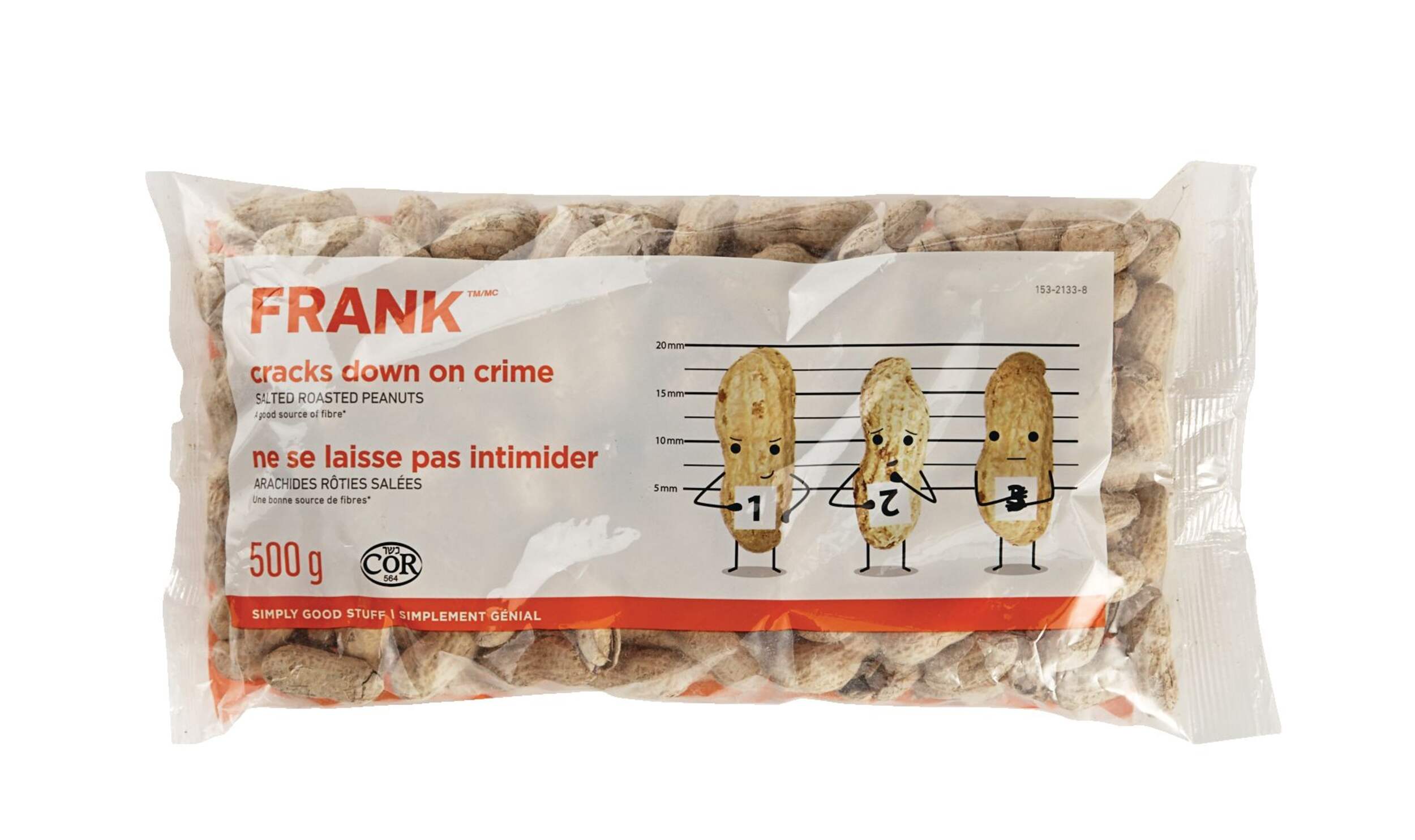 FRANK In-Shell Salted Roasted Peanuts, 500-g Front_Flat
