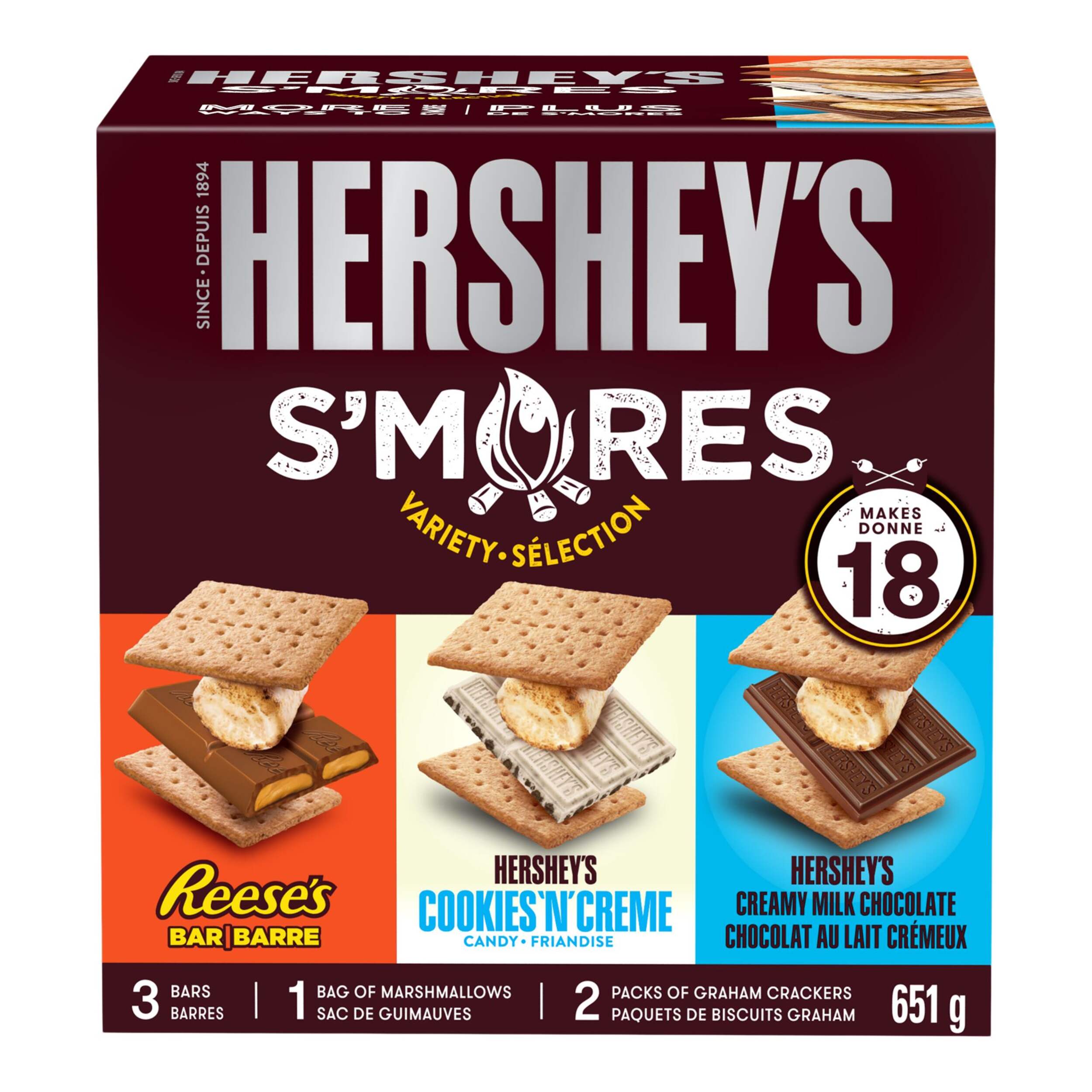 Trousse pour biscuits sandwichs variés Hershey S'mores, 651&nbsp;g Front_Elevated