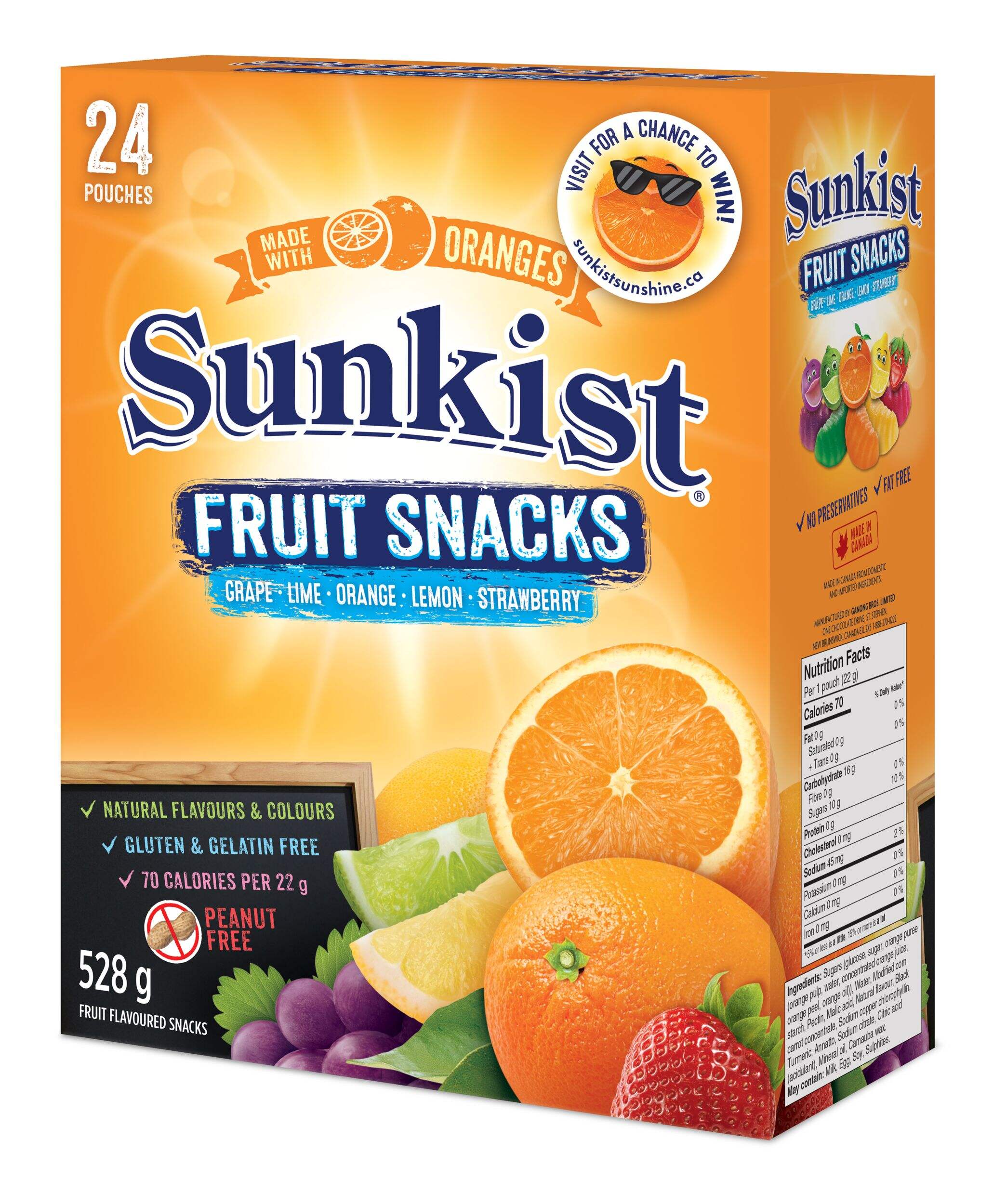 Sunkist Fruit Snacks, 24-pk Front_Angled_Left