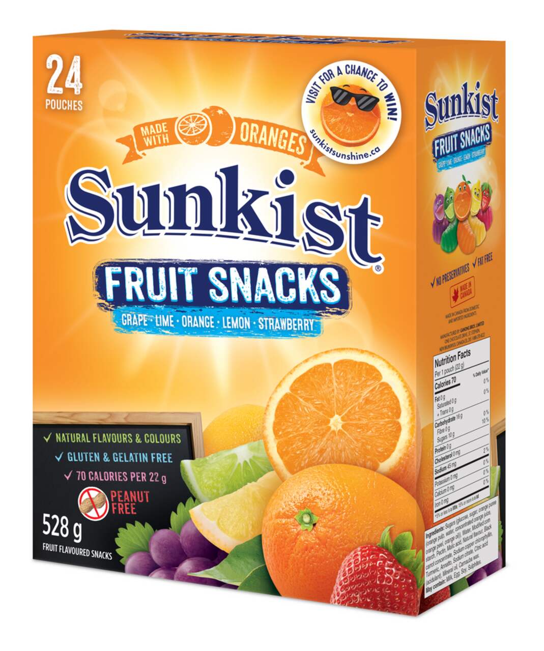 Sunkist Fruit Snacks, 24-pk