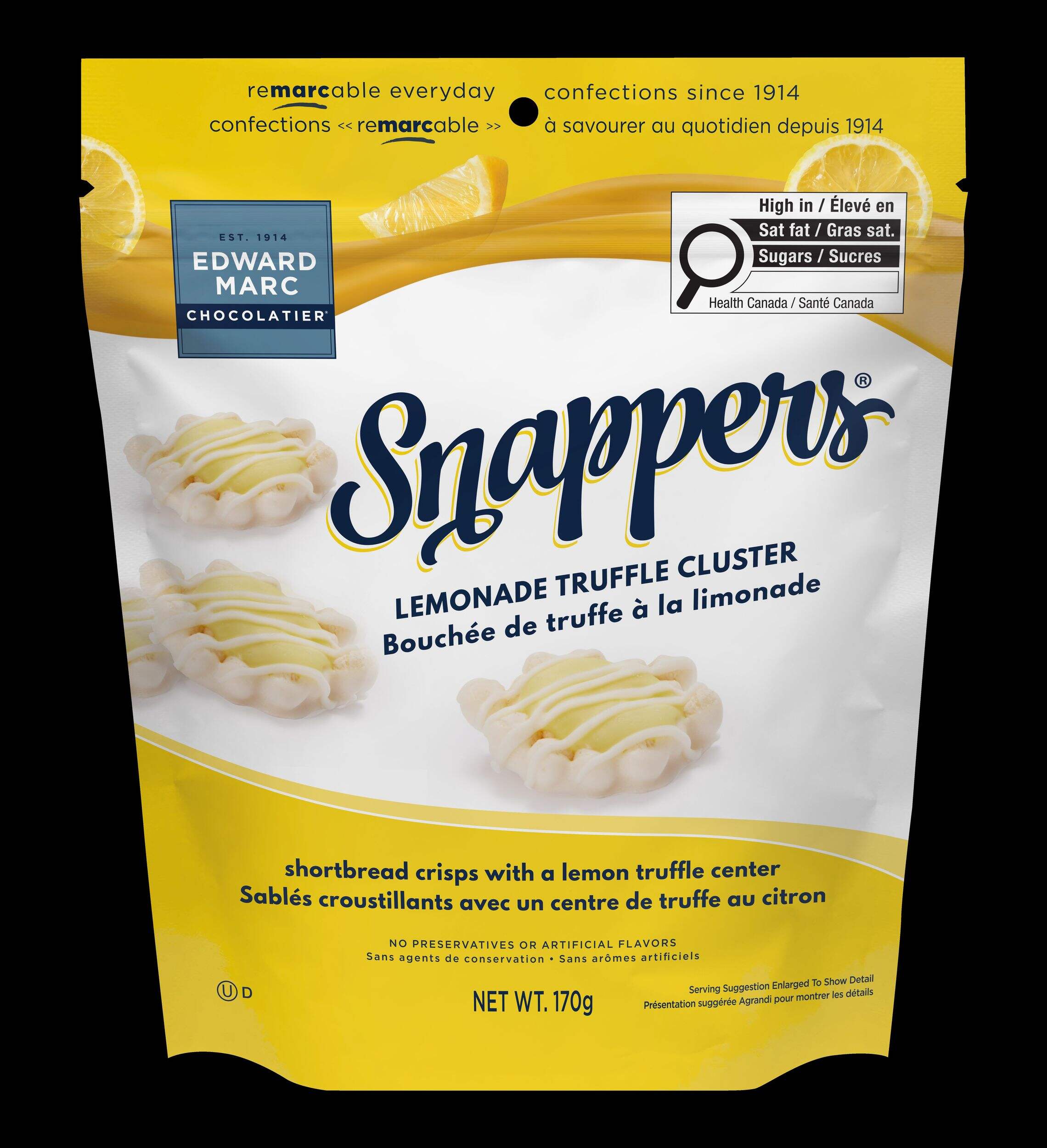 Bouchées à la limonade et aux truffes Snappers, 170 g Front_Flat