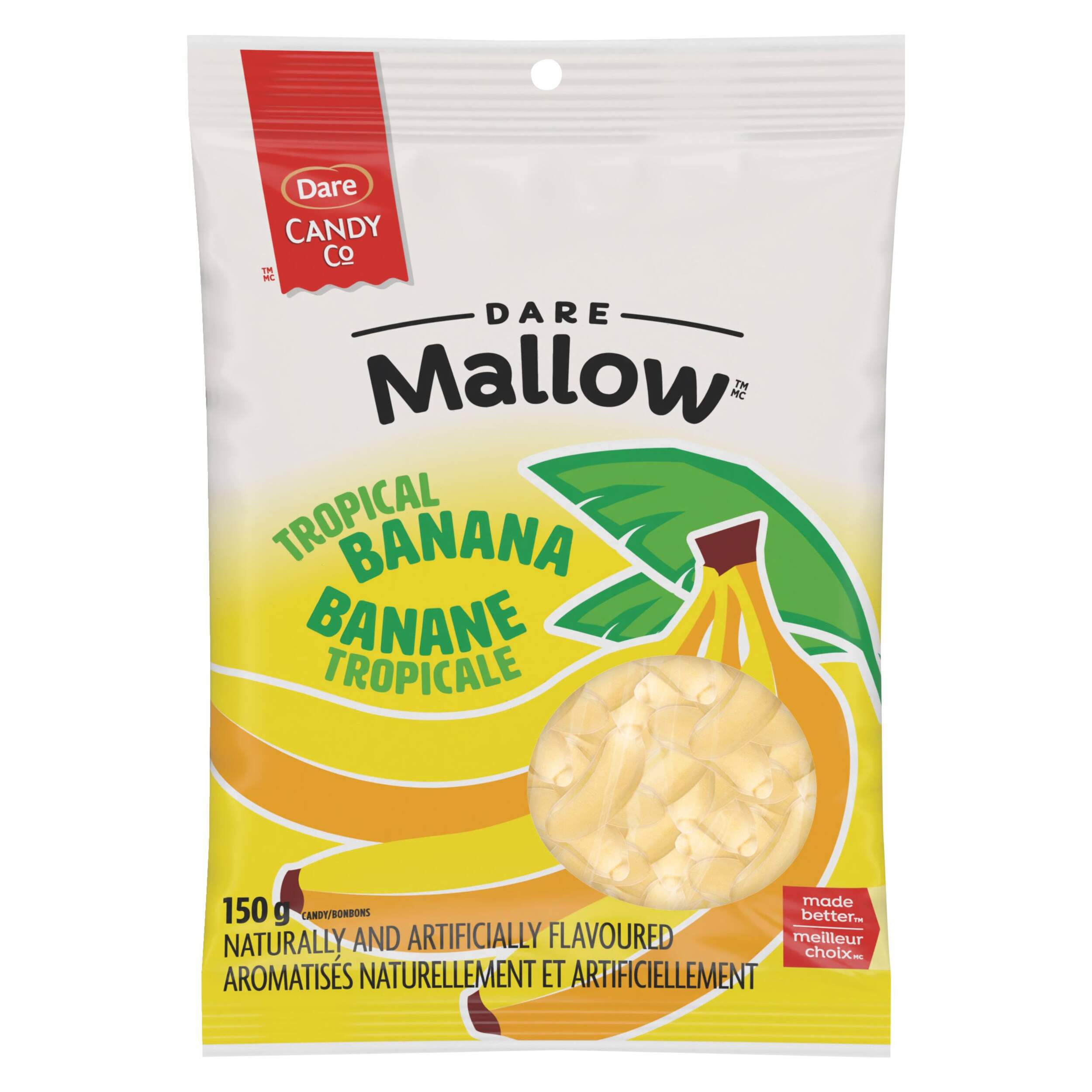 Dare REALMALLOW Marshmallow Tropical Banana Candy, 150-g Front_Flat