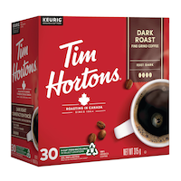 Keurig Tim Horton's Dark Roast K-Cup® Coffee Pods, 315-g, 30-pk Front_Angled_Right