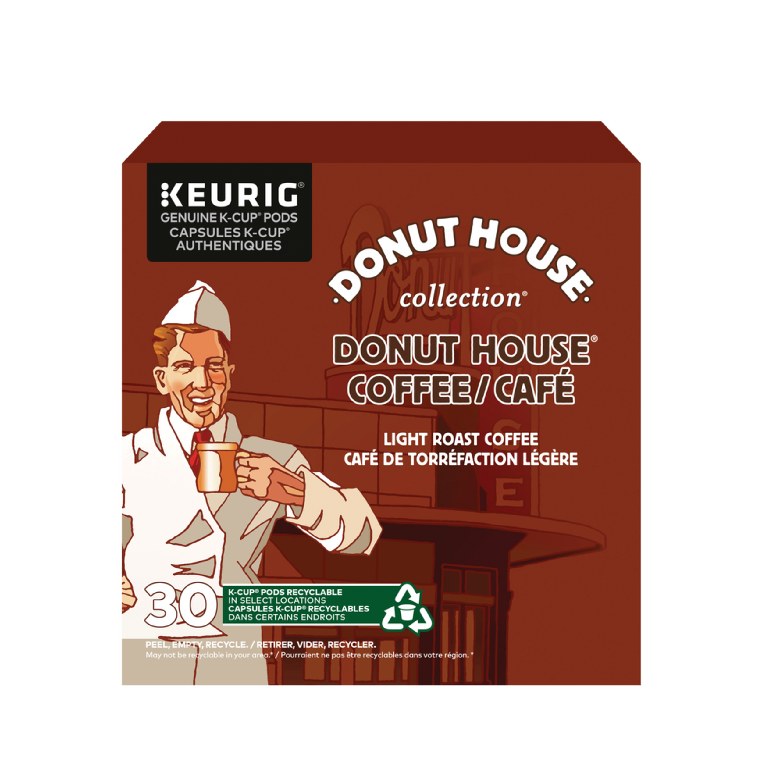 Keurig Donut House Light Roast K-Cup® Coffee Pods, 345-g, 30-pk Front_Elevated