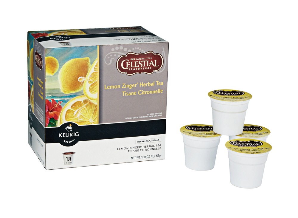 Keurig Celestial Seasonings Lemon Zinger Tea KCup Pods, 18pk