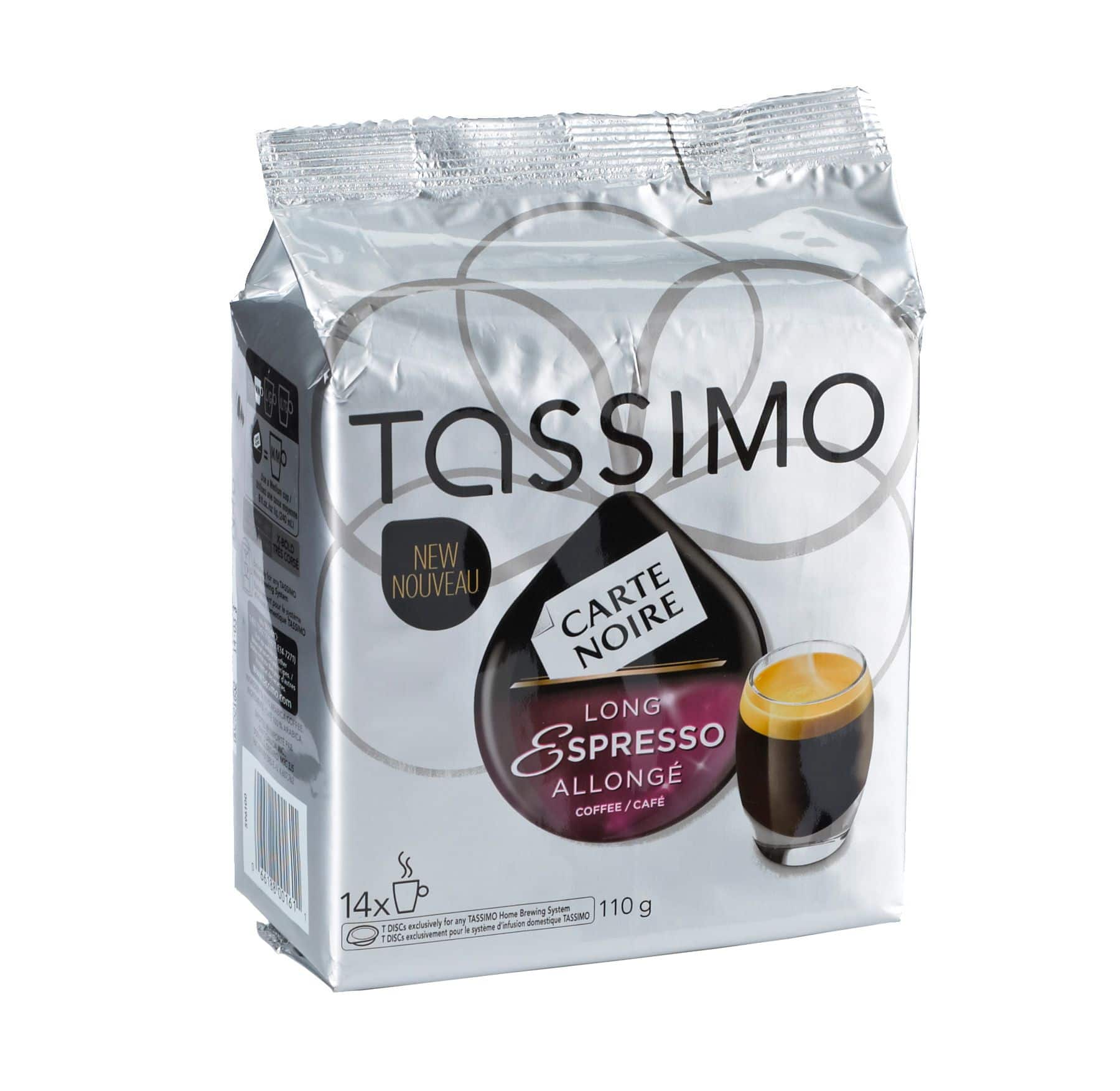  Tassimo 14-t Discs Carte Noire Long Espresso 110g, Made in  Canada : Grocery & Gourmet Food