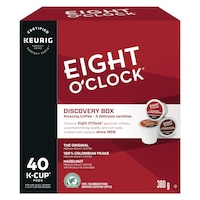 Keurig Eight O'clock K-Cup® Coffee Pods, Discovery Box, 380-g, 40-pk Front_Elevated