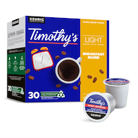 Keurig Timothy's Breakfast Blend Light Roast K-Cup® Coffee Pods, 267-g, 30-pk Front_Angled_Right