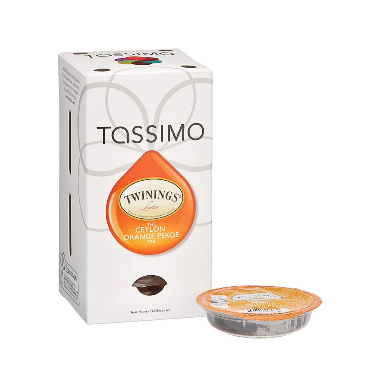 Dosettes T-Discs Tassimo Twinnings, Thé Orange Pekoe, paq. 16