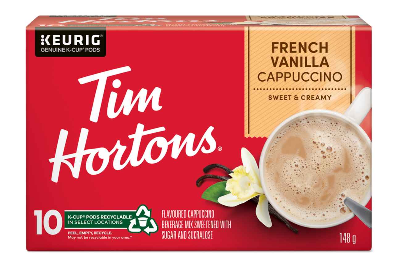 Keurig 10 pk Tim Hortons French Vanilla Cappuccino Sweet Creamy