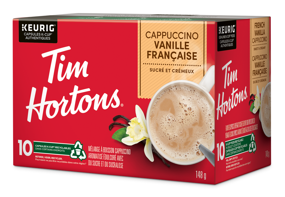 Dosettes KCup Keurig Tim Horton, cappuccino à la vanille française