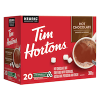 Keurig Tim Hortons Hot Chocolate Smooth & Creamy K-Cup® Pods, 360-g, 20-pk Front_Angled_Right