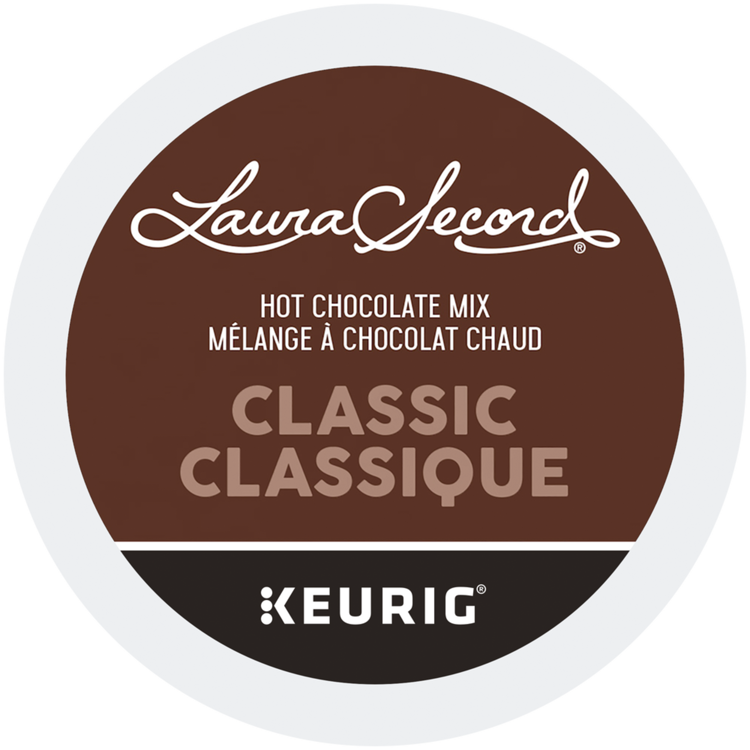 Keurig Laura Secord Hot Chocolate Mix Classic K-Cup® Pods, 250-g, 12-pk Overhead_Flat